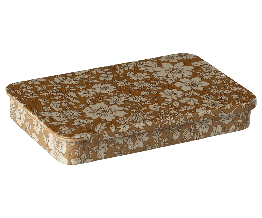 Maileg Metal box w. sliding lid, Blossom - Ocher - Flying Ryno