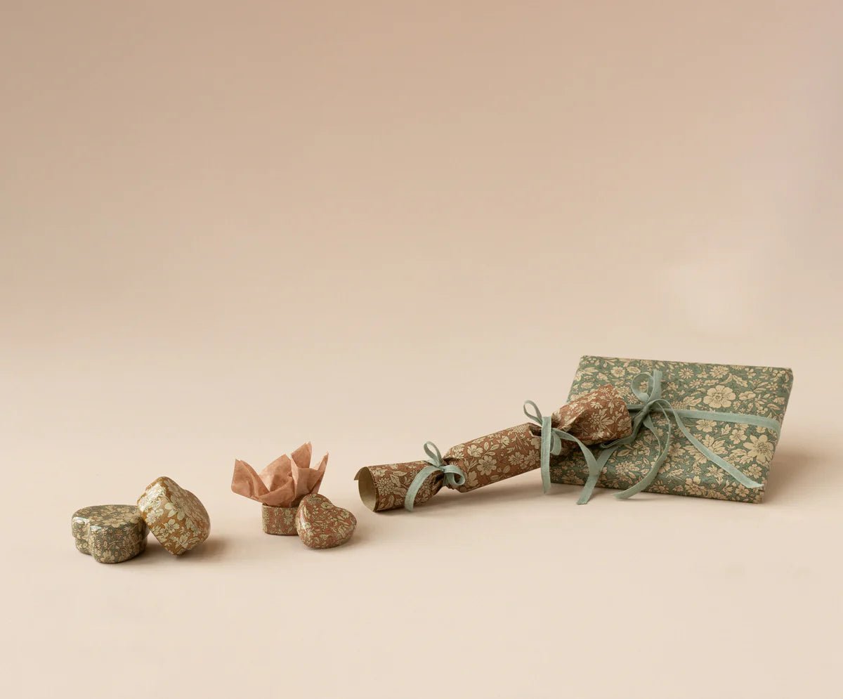 Maileg Metal heart box, 2 pcs set - Blue Blossom - Flying Ryno