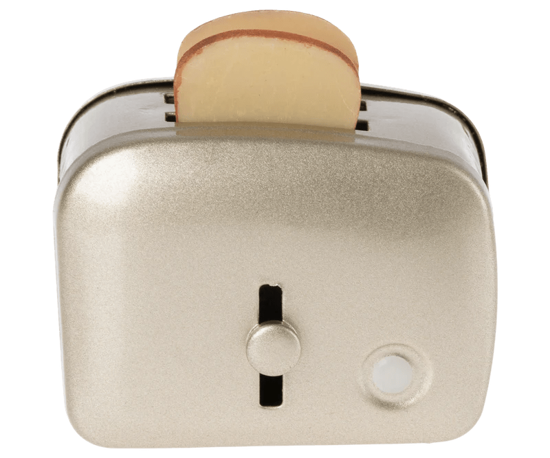 Maileg Miniature Toaster & Bread, Silver - Flying Ryno