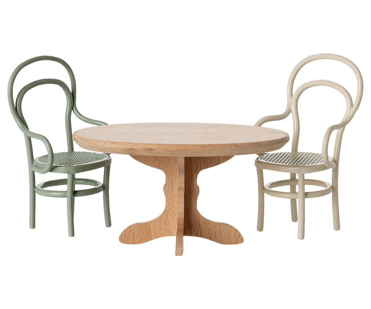 Maileg Oval dining table, Mouse - Nature - Flying Ryno