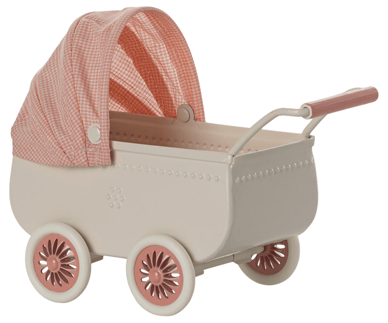 Maileg Pram, Mouse - Coral - Flying Ryno