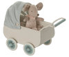 Maileg Pram with baby mouse - Mint - Flying Ryno