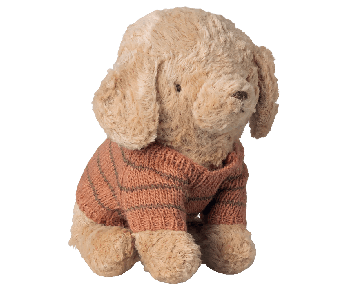 Maileg Puppy Supply, Small, Knitted Sweater, Coral - Flying Ryno