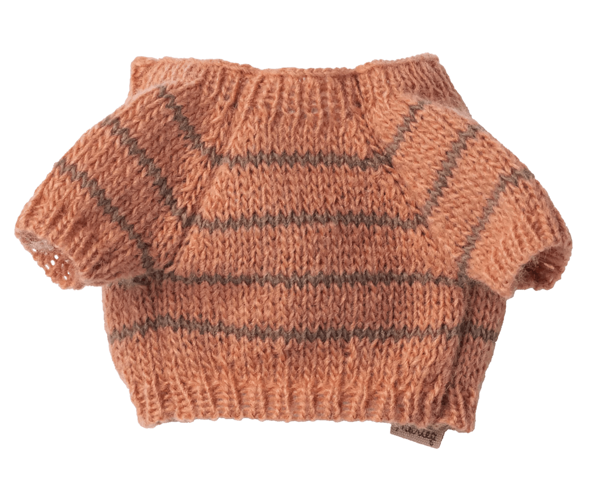 Maileg Puppy Supply, Small, Knitted Sweater, Coral - Flying Ryno