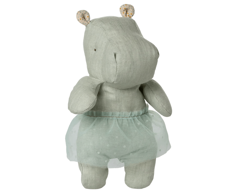 Maileg Safari friends, Hippo with skirt, Small - Mint - Flying Ryno