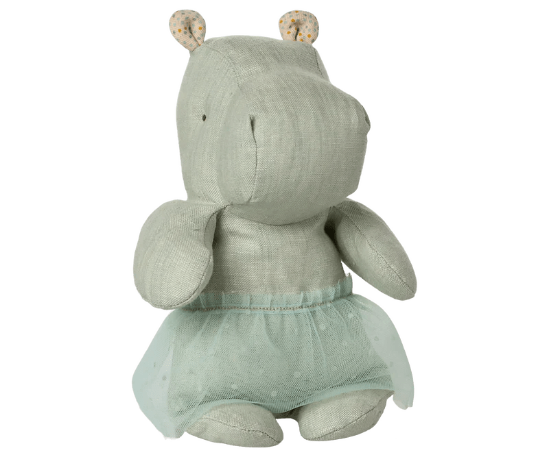 Maileg Safari friends, Hippo with skirt, Small - Mint - Flying Ryno