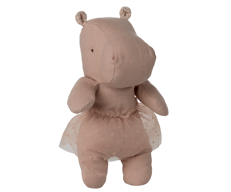 Maileg Safari friends, Hippo with skirt, Small - Soft rose - Flying Ryno