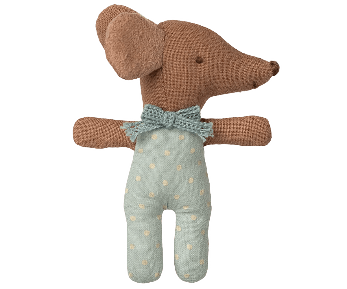 Maileg Sleepy wakey baby mouse in matchbox - Blue - Flying Ryno