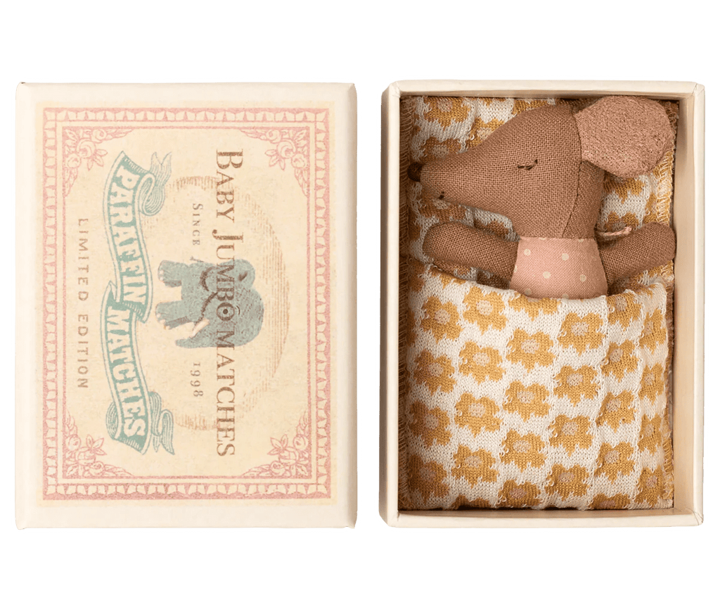 Maileg Sleepy wakey baby mouse - Rose - Flying Ryno