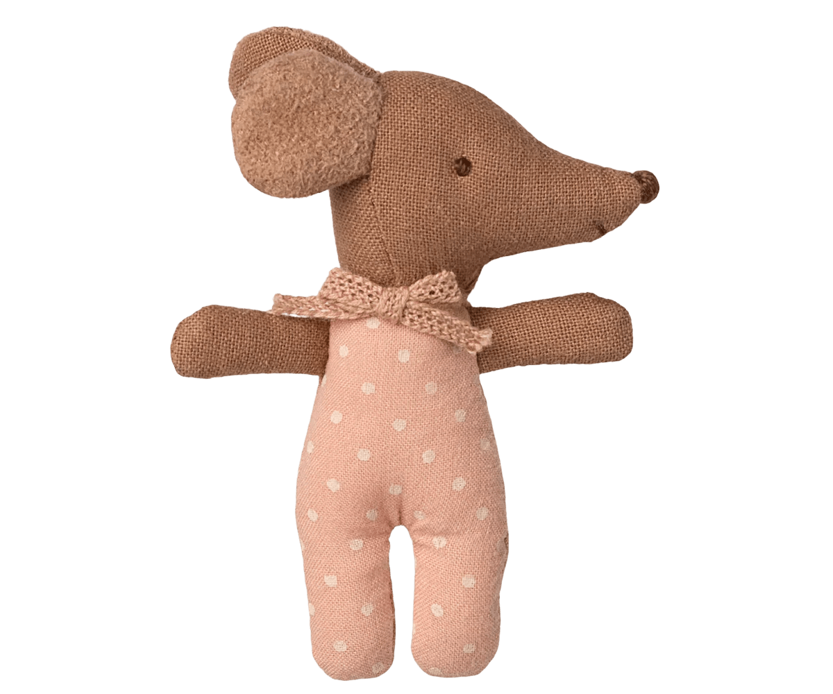 Maileg Sleepy wakey baby mouse - Rose - Flying Ryno