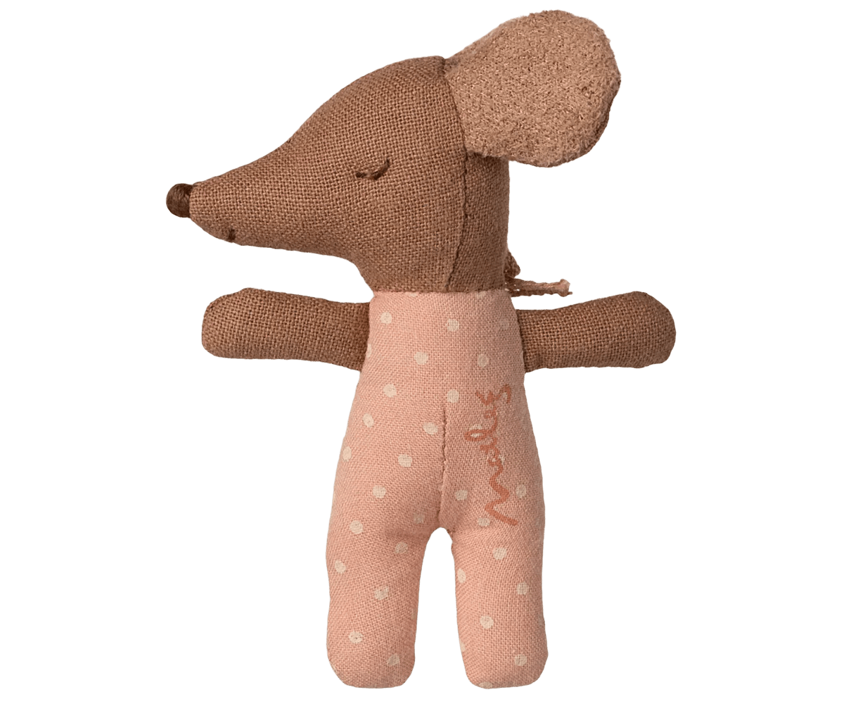 Maileg Sleepy wakey baby mouse - Rose - Flying Ryno