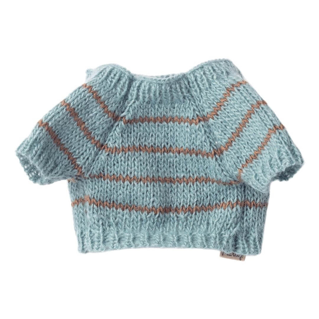 Maileg Puppy Supply, Small, Knitted Sweater, Dusty Blue