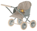 Maileg Stroller, Baby mouse - Blue - Flying Ryno
