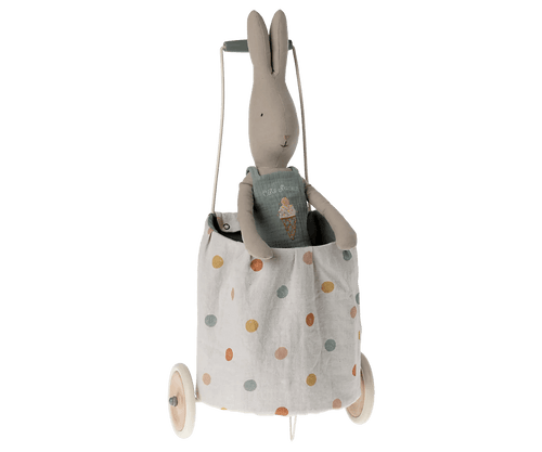 Maileg Trolley, Multi dots - Blue - Flying Ryno