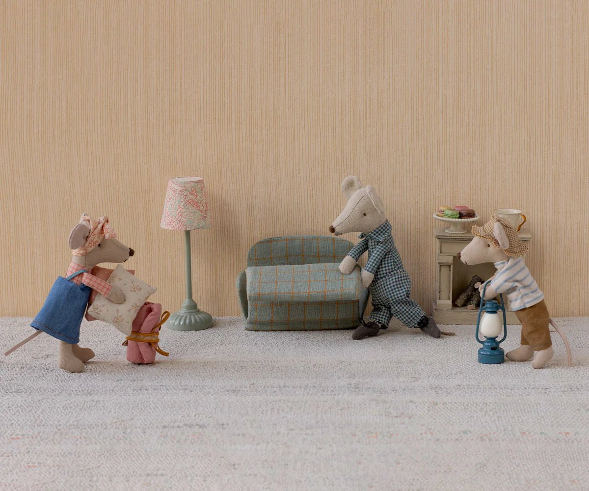 Maileg Vintage floor lamp, Mouse - Mint - Flying Ryno