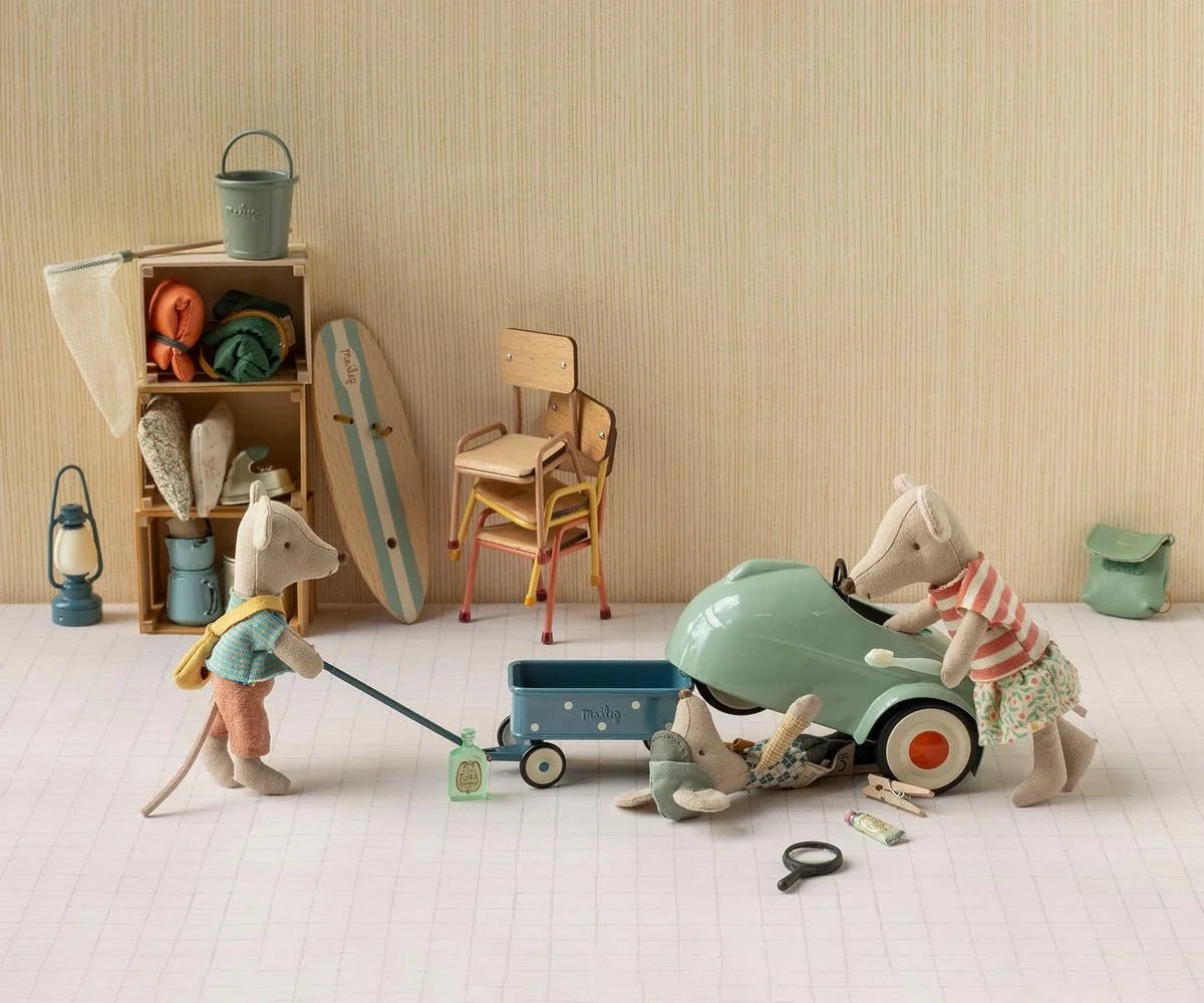 Maileg Wagon, Mouse, Blue - Flying Ryno