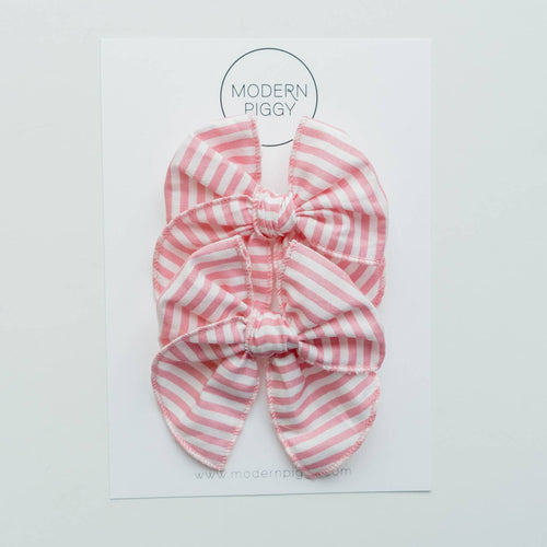 Modern Piggy Cotton Candy Twist | Pigtail Set - Petite Party Bow - Flying Ryno
