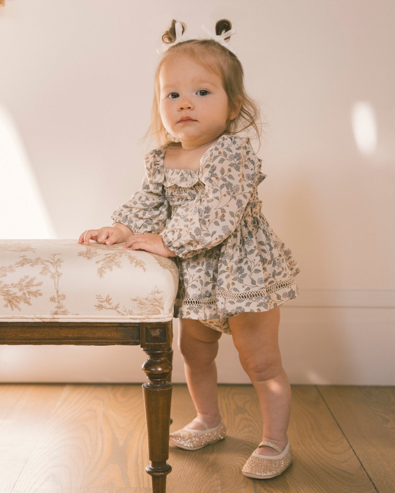 Noralee Elodie Romper, Blue Garden - Flying Ryno