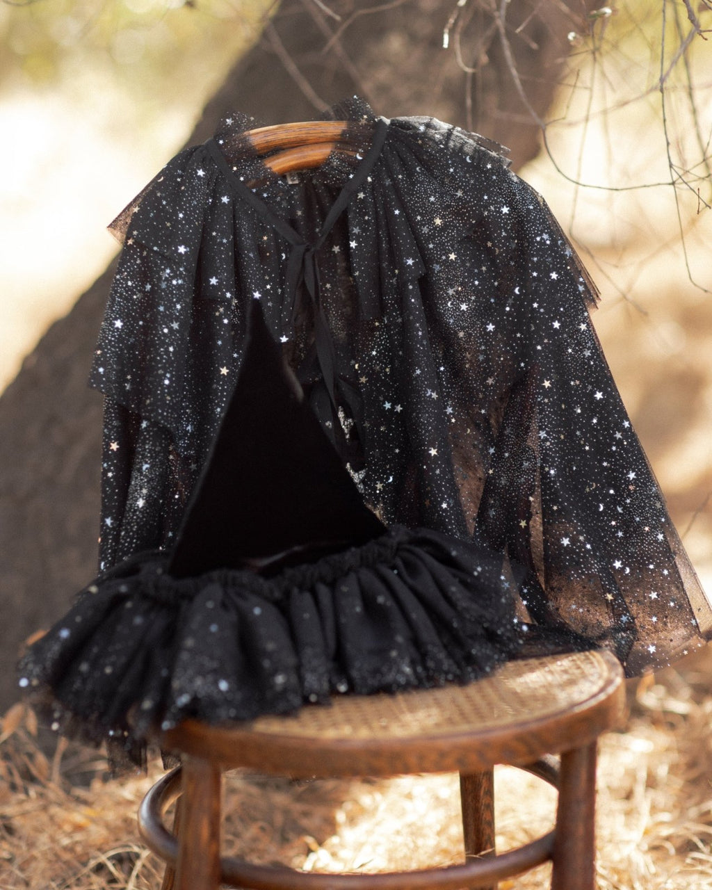 Noralee Tulle Cape, Black - Flying Ryno