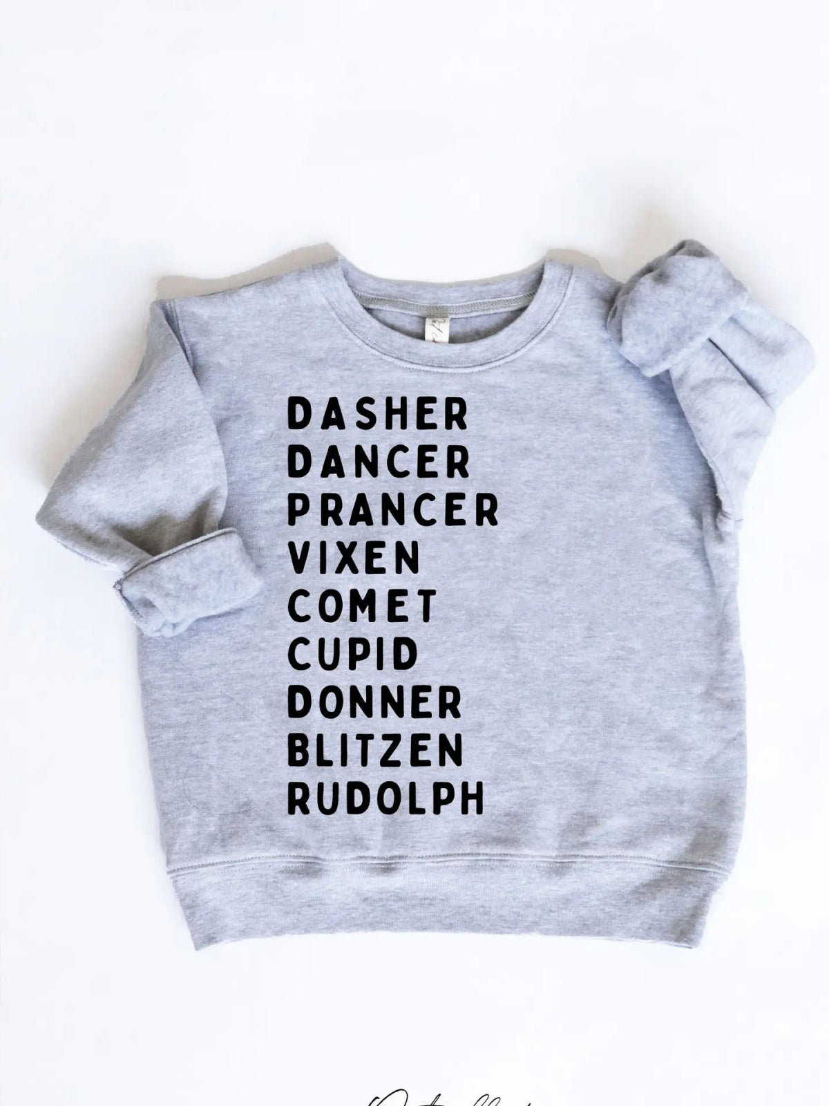 Oak Collective Reindeer Names Toddler Graphic Sweatshirt Athletic Heather - Flying Ryno