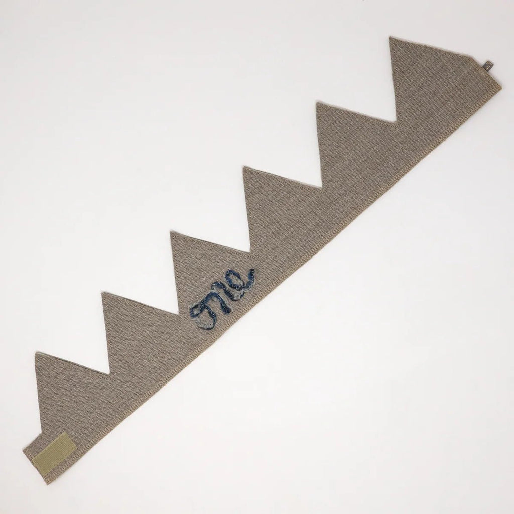 oh baby! Birthday Crown, one, Multi Blue Yarn on Oatmeal - Flying Ryno