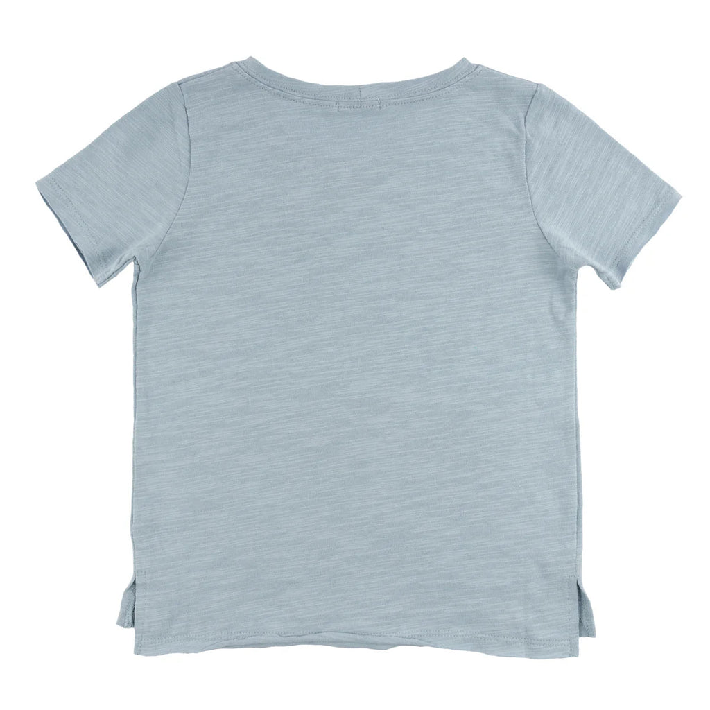 oh baby! Raw Edge Tee "big bro." White Ink, Fog - Flying Ryno