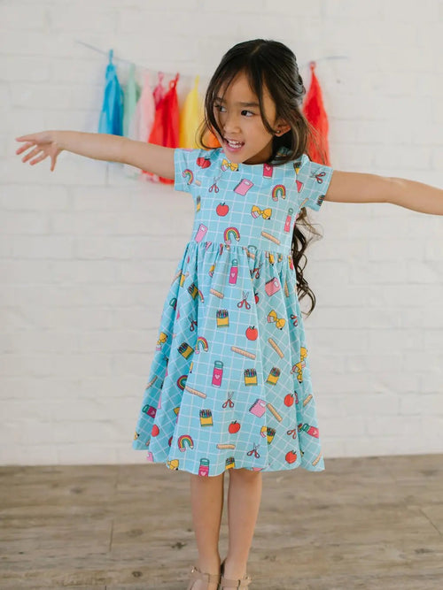 Ollie Jay Classic Twirl in Back To School | Girls Dress - Flying Ryno
