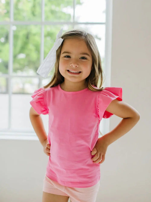 Ollie Jay Flutter Tee in Bubblegum - Flying Ryno