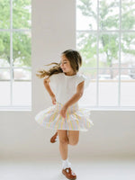 Ollie Jay Ruffle Skort in Pastel Stripe - Flying Ryno