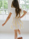Ollie Jay Ruffle Skort in Pastel Stripe - Flying Ryno
