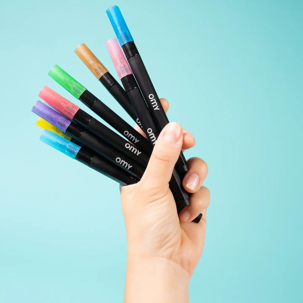 OMY 9 Glitter Markers Set - Flying Ryno