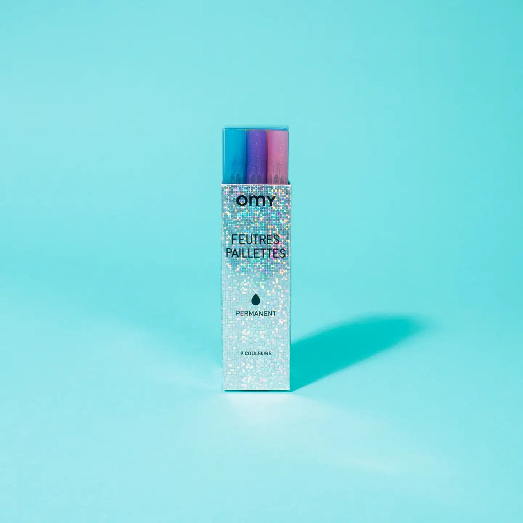 OMY 9 Glitter Markers Set - Flying Ryno