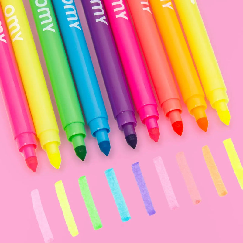 OMY 9 Kid's Neon Markers Set - Fluo! - Flying Ryno