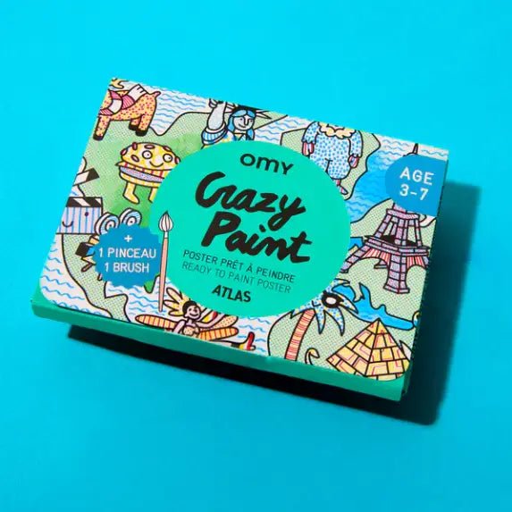 OMY Atlas Paint Activity - with Brush + Pre - Applied Paint - Flying Ryno