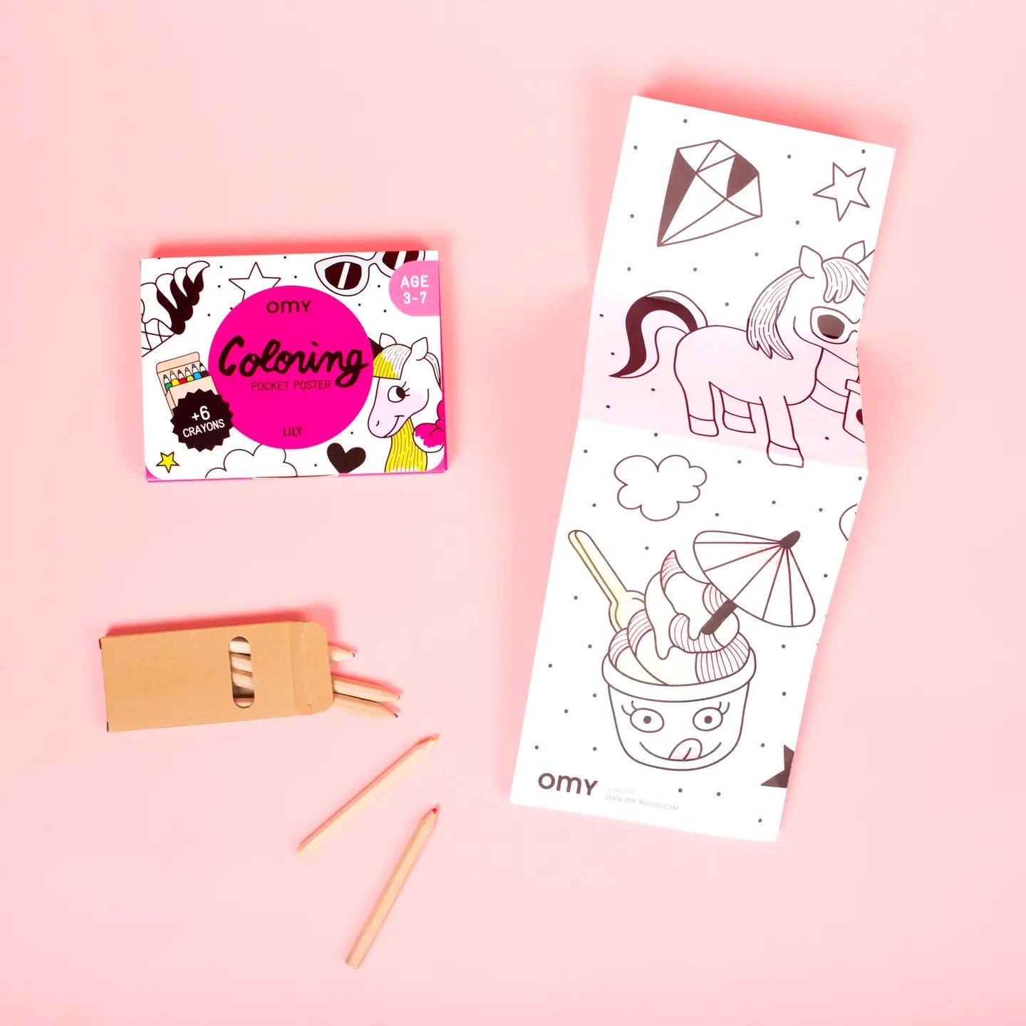 OMY Pocket Coloring of the Unicorn - Flying Ryno