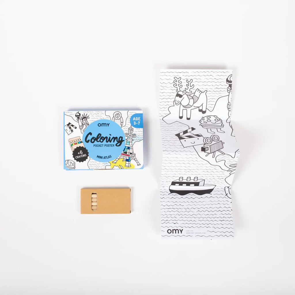 OMY Pocket Coloring of the World Atlas - Flying Ryno