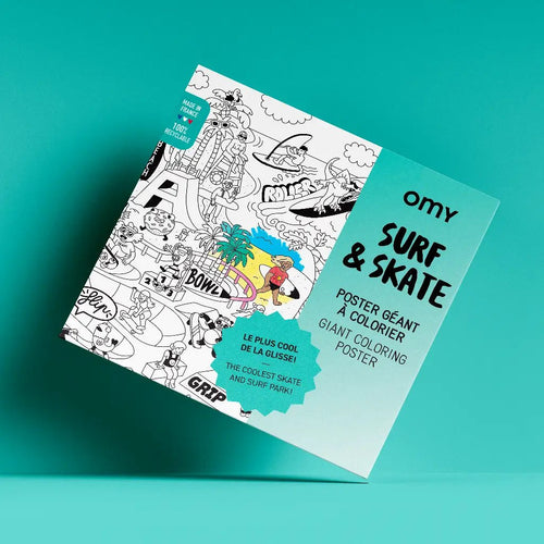 OMY Surf & Skate Giant Coloring Poster - Flying Ryno