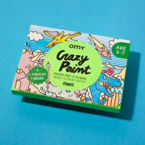 OMYU Dinos Paint Activity - with Brush + Pre - Applied Paint - Flying Ryno