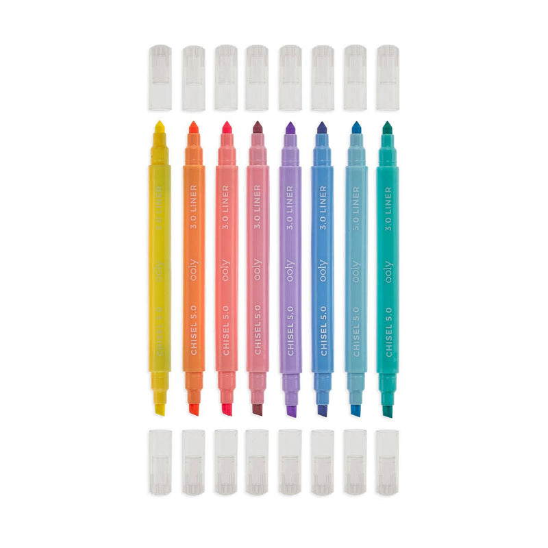 Ooly Pastel Liner Double Ended Markers - Flying Ryno