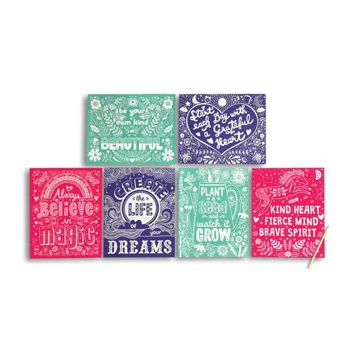 Ooly Scratch & Shine Scratch Cards - Amazing Affirmations (7 Pc S - Flying Ryno