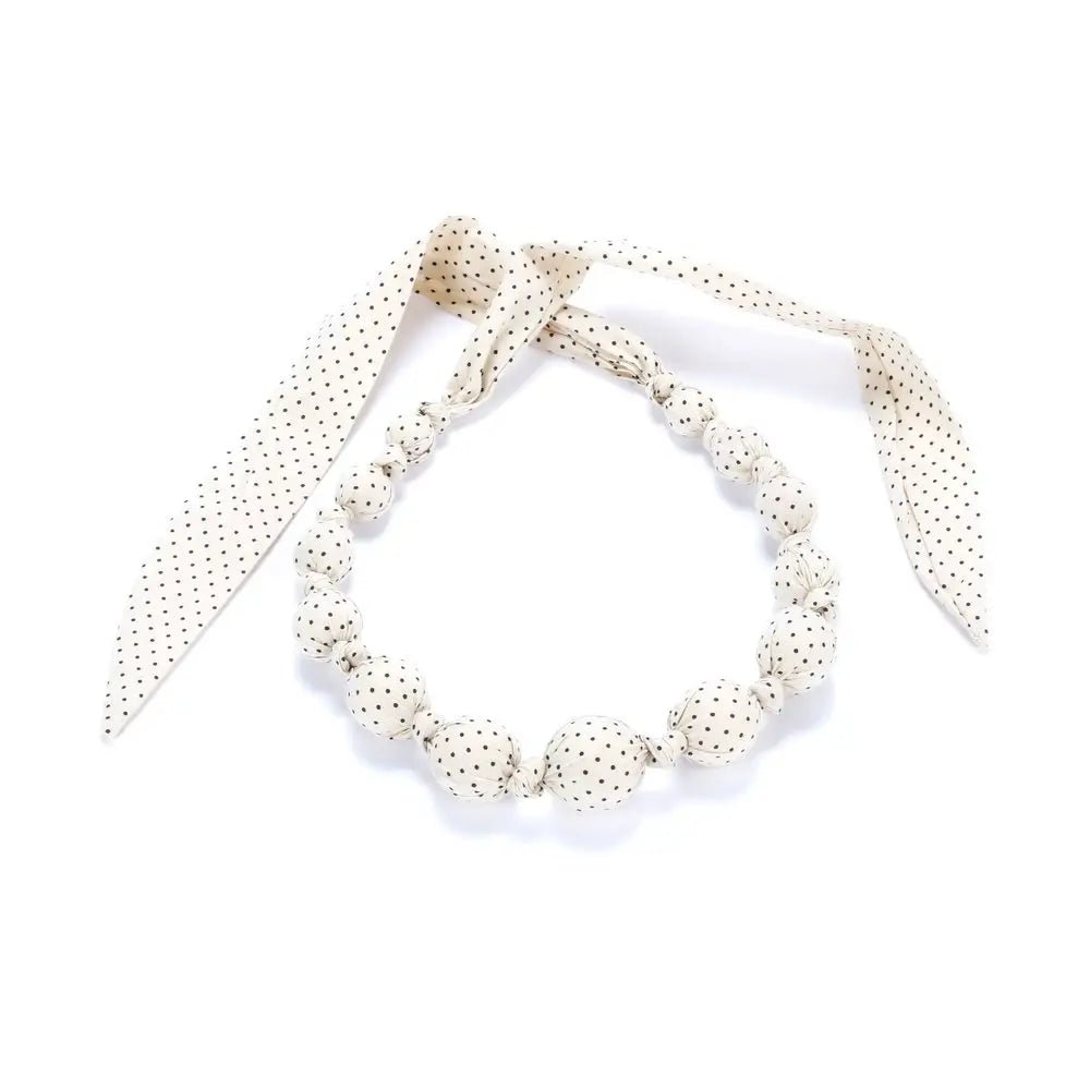 Peppercorn Kids Little Kids Beaded Fabric Necklace - Sprinkle Dots Print - Flying Ryno