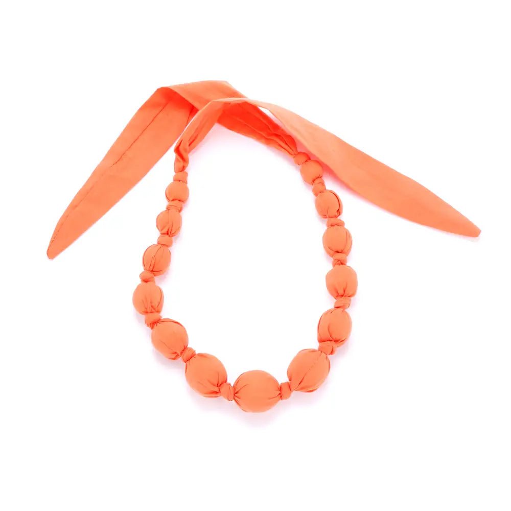 Peppercorn Kids Loveable Fabric Beaded Necklace - Bright Solid - Flying Ryno