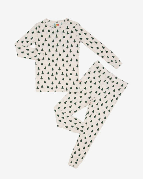 Petite Hailey Bamboo Long Sleeve Printed PJs Set - Tress - Flying Ryno