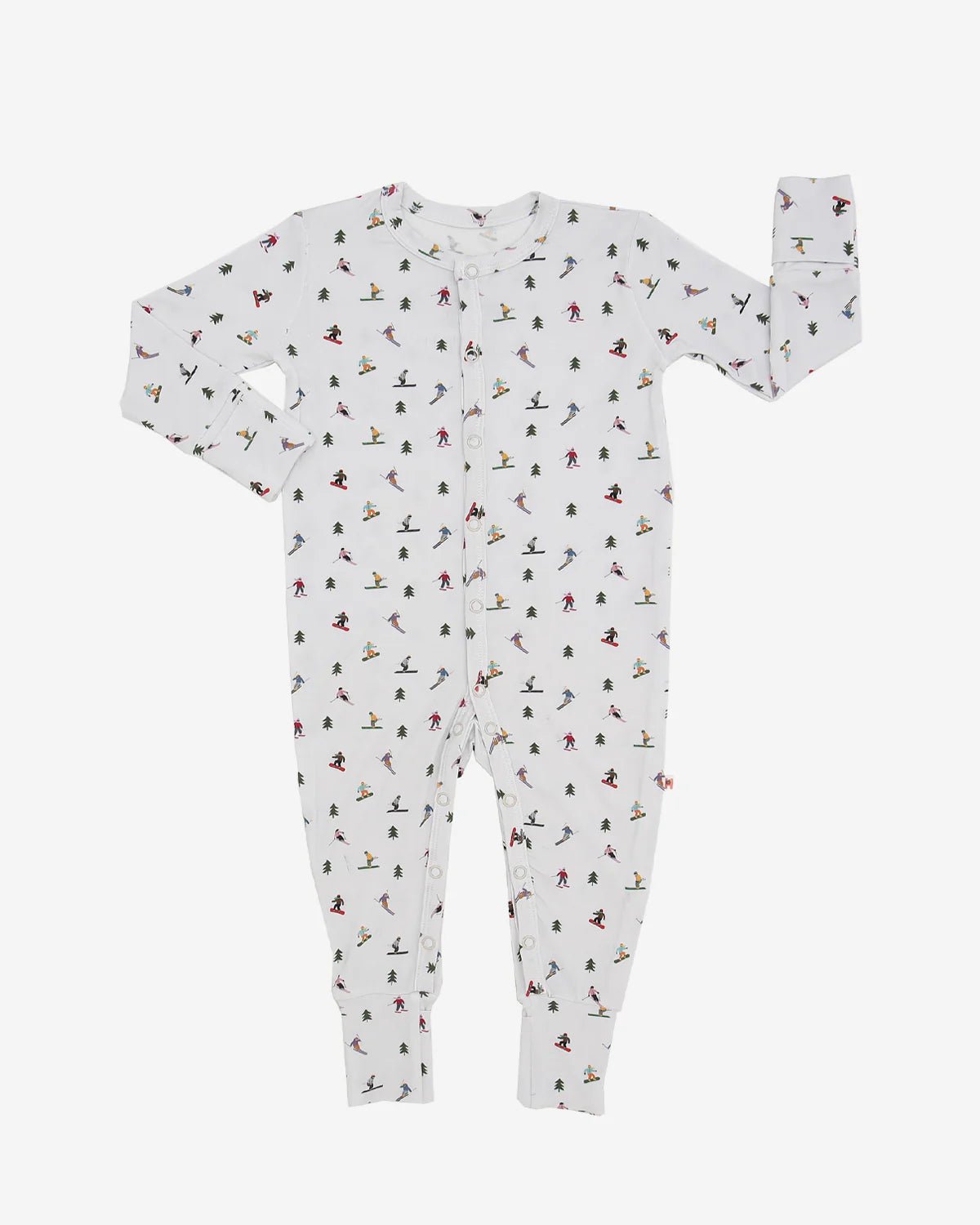 Petite Hailey Bamboo Long Sleeve Romper - Grey Ski - Flying Ryno