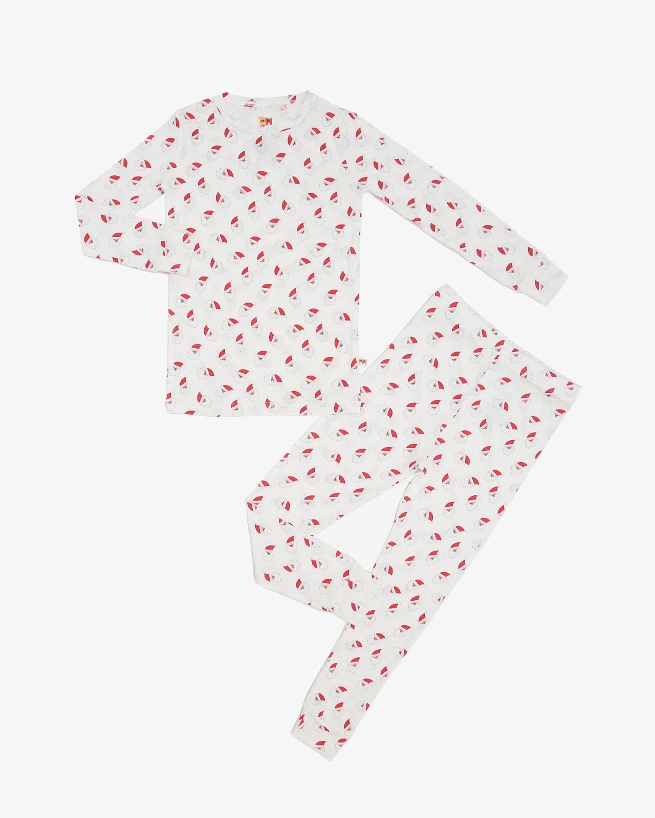 Petite Hailey HD Bamboo Long Sleeve Printed PJs Set - White Santa - Flying Ryno