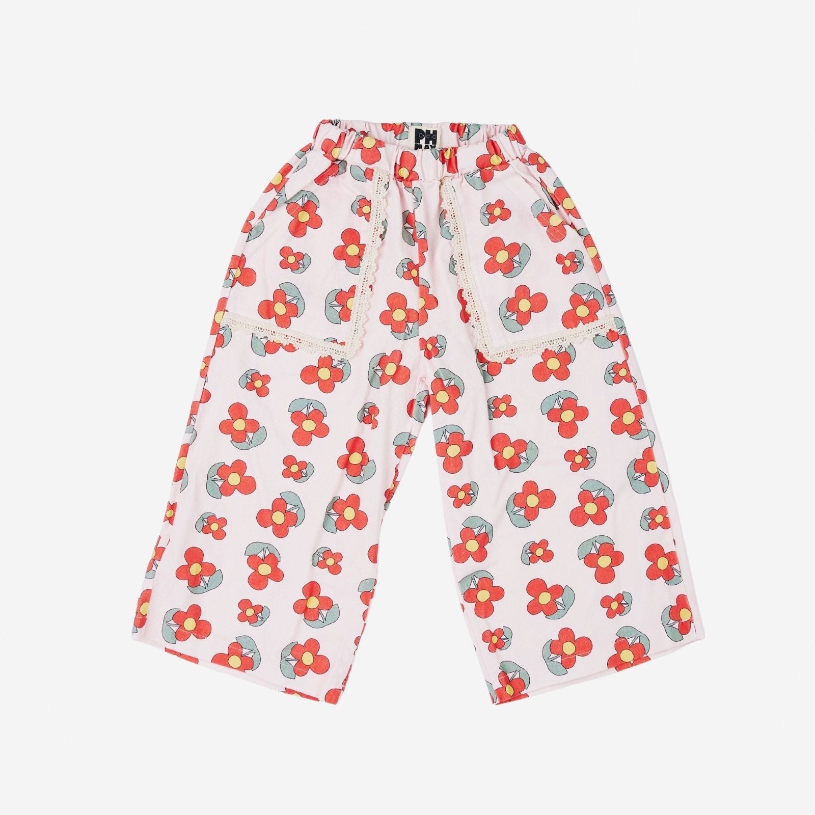 Petite Hailey Rowyn Pants, Pink Flower - Flying Ryno