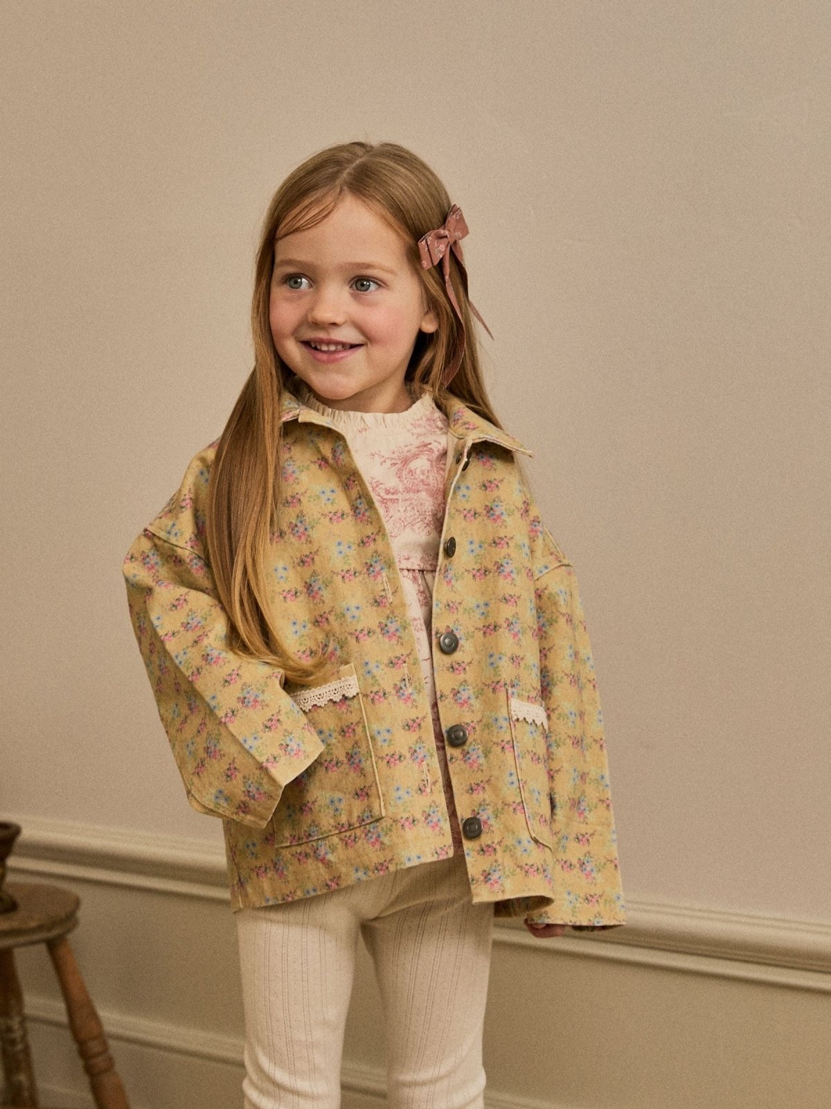 Petite Hailey Stormi Jacket, Goldenrod Flower - Flying Ryno
