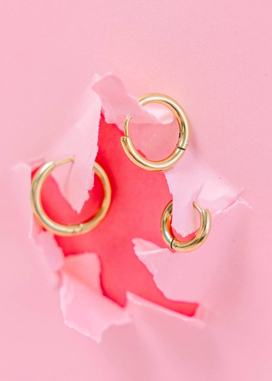Pierced Co Gold Huggies, 10mm - Flying Ryno