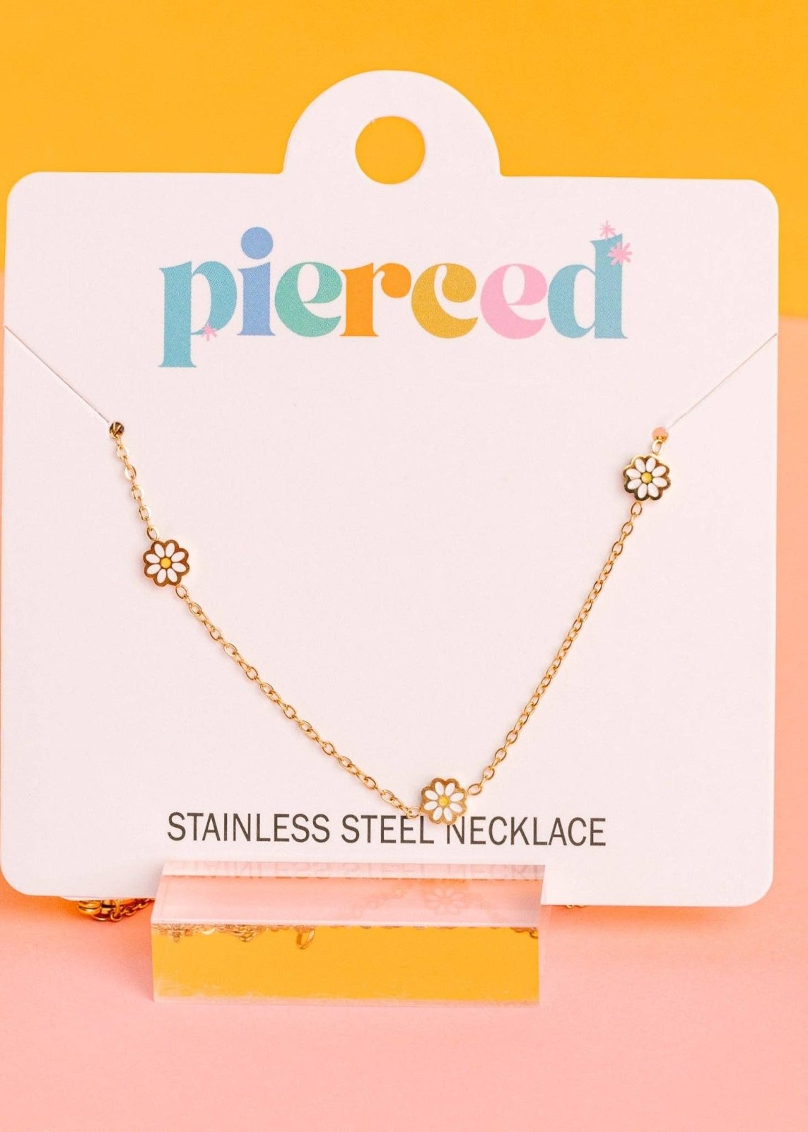 Pierced Co White Daisy Necklace - Flying Ryno