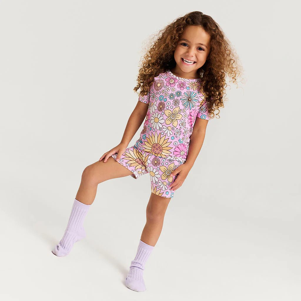 Posh Peanut Classic Pajama Short Set, Presley Pink - Flying Ryno